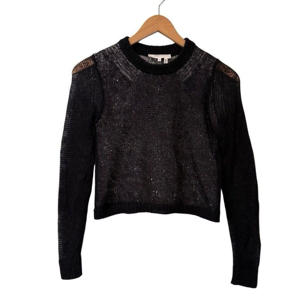 BA&SH Womens Diego Jersey  Sweater Size 0 Sequins Sweater